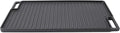 Aramox Reversible Grill Griddle, Pre Seasoned Cast Iron Flat Top Griddle with Non Stick Surface, Double Sided Textured Design for Stovetop Oven Grill Campfire Cooking