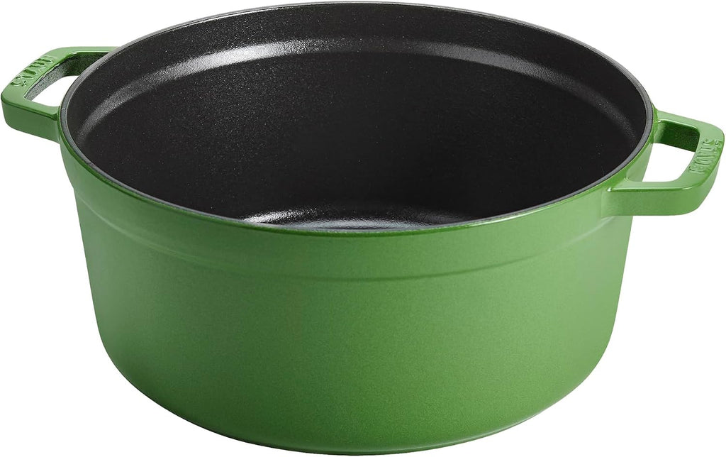 STAUB Cast Iron 5.5-qt Round Cocotte - Pistachio
