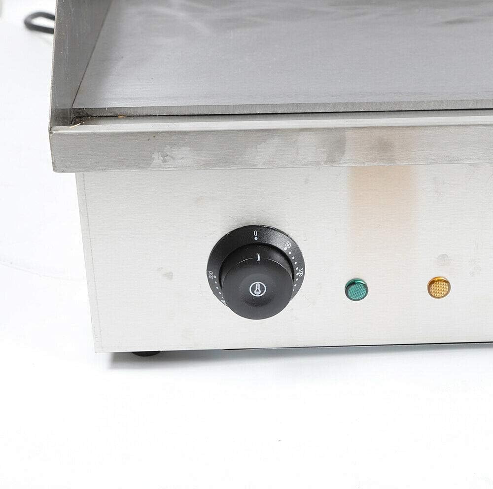 28.6' Electric Countertop Griddle 4400W Stainless Steel Flat Top Griddles Grill Combo Adjustable Temperature Commercial Griddles for Vegetables and Meat