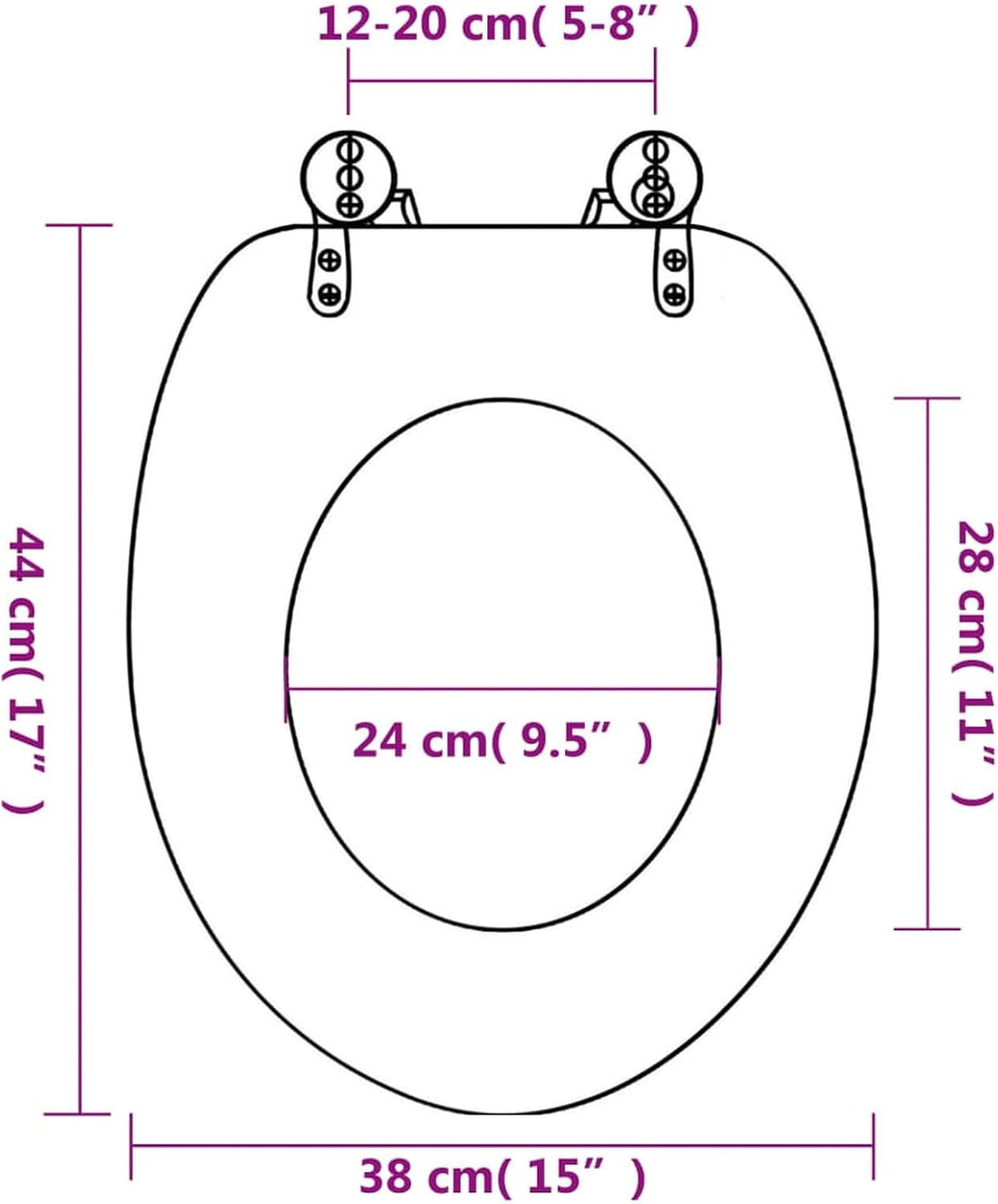 Toilet Seats with Lids 2 pcs MDF Sea Star Toilet & Bidet Seats