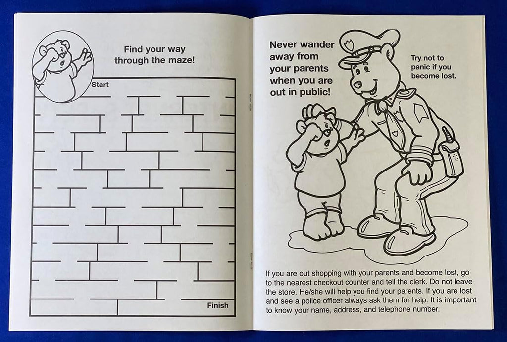 ZOCO – Stranger Danger Custom Coloring Books (250 Bulk Pack, Without Crayons) – Kids Safety Education Activities, Games & Puzzles – Child Safety Handouts for Schools, Police & Youth Programs