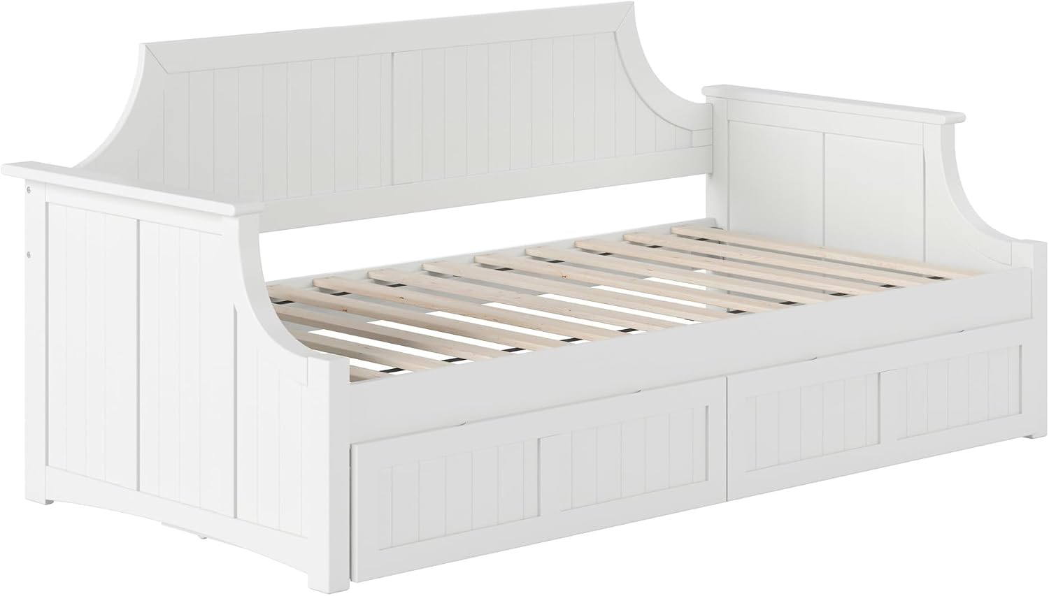AFI Cambridge Twin Wood Daybed with Set of 2 Drawers in White