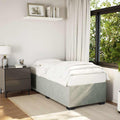 Light Grey Twin XL Velvet Bed Frame with Slatted Base, Modern Upholstered Platform Bed for Stylish Bedroom, Soft Velvet Fabric and Sturdy Wood Structure, Supports Twin XL