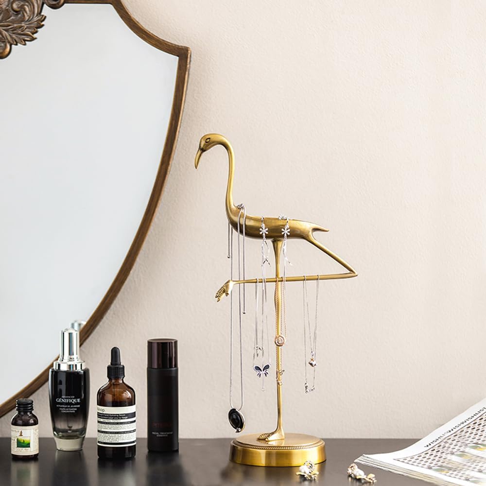 Brass Gold Freestanding Hand Towel Holder for Bathroom Countertop, Decorative Kitchen Towel Holder Stand (B)