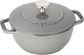 staub Wa-NABE 40501-002 Wanabe Gray S 6.3 inches (16 cm) Two-Handed Casting, Enameled Pot, Rice, Induction Compatible, Japanese Authentic Product