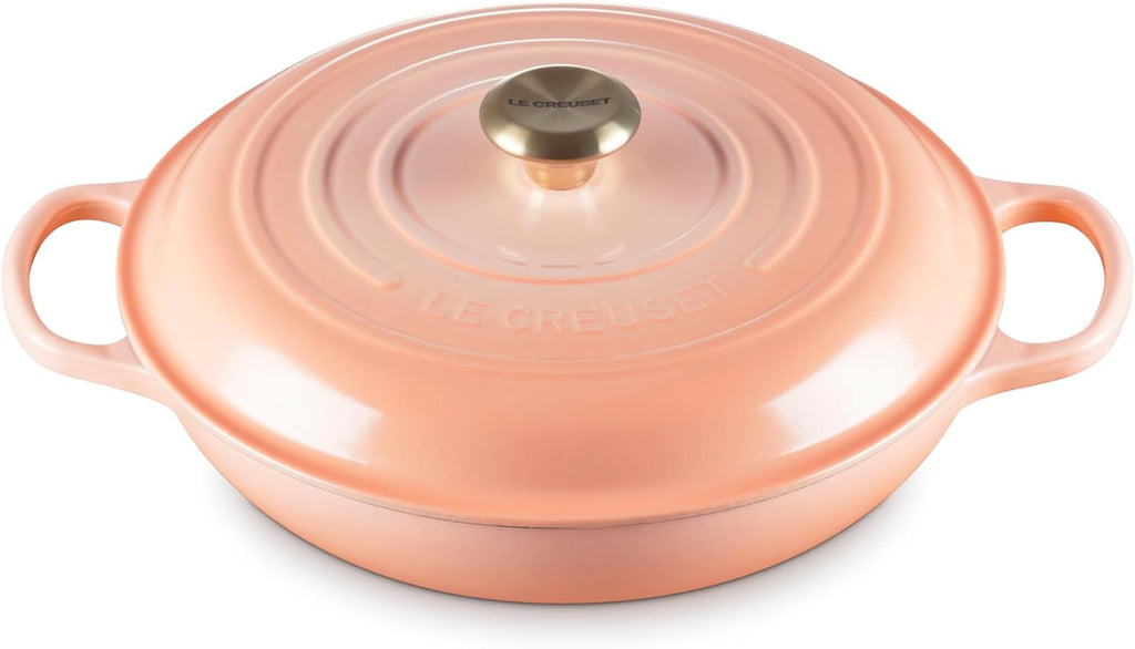 Le Creuset Enameled Cast Iron Signature Round Braiser, 3.5qt. Peche
