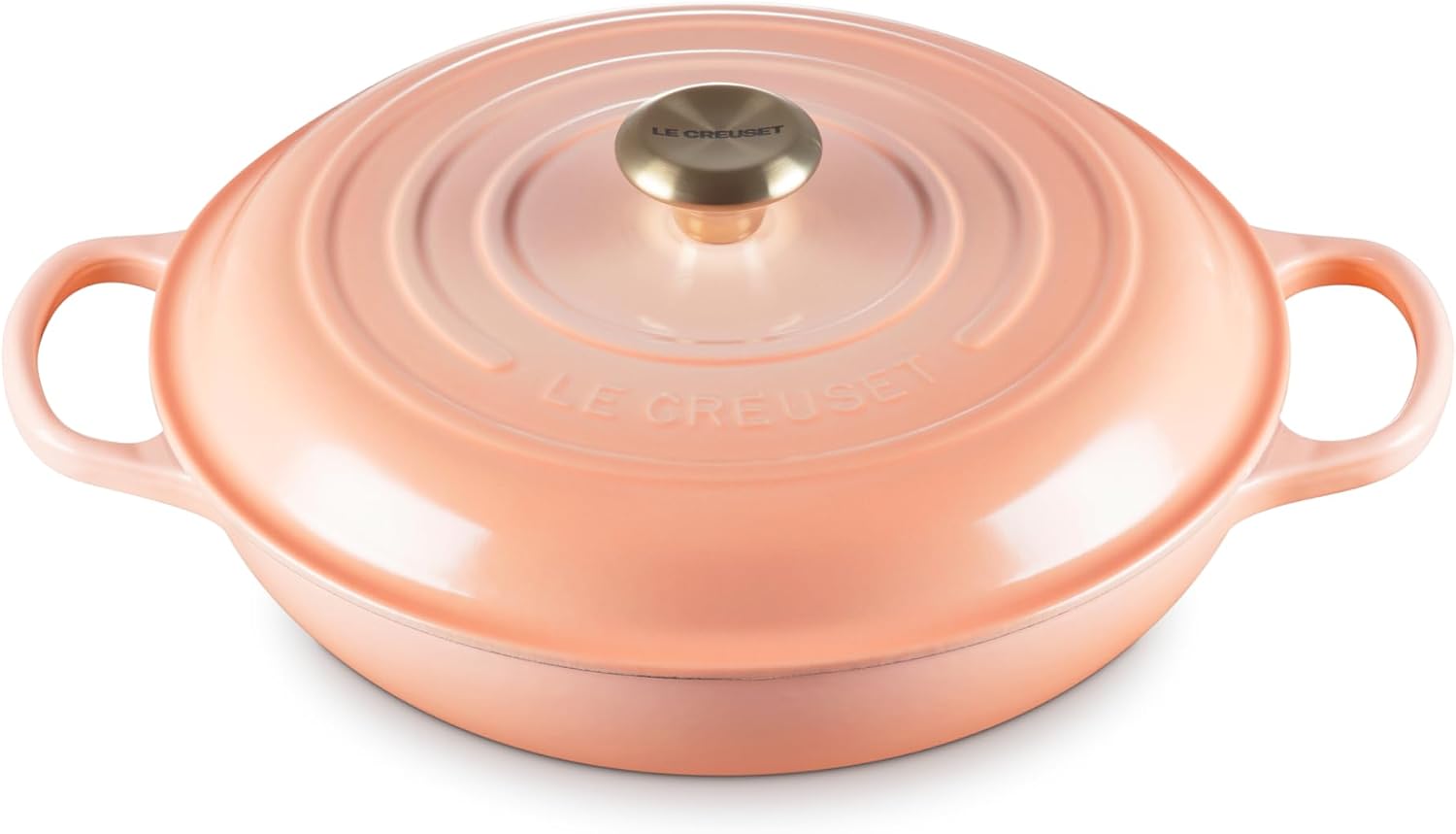 Le Creuset Enameled Cast Iron Signature Round Braiser, 3.5qt. Peche