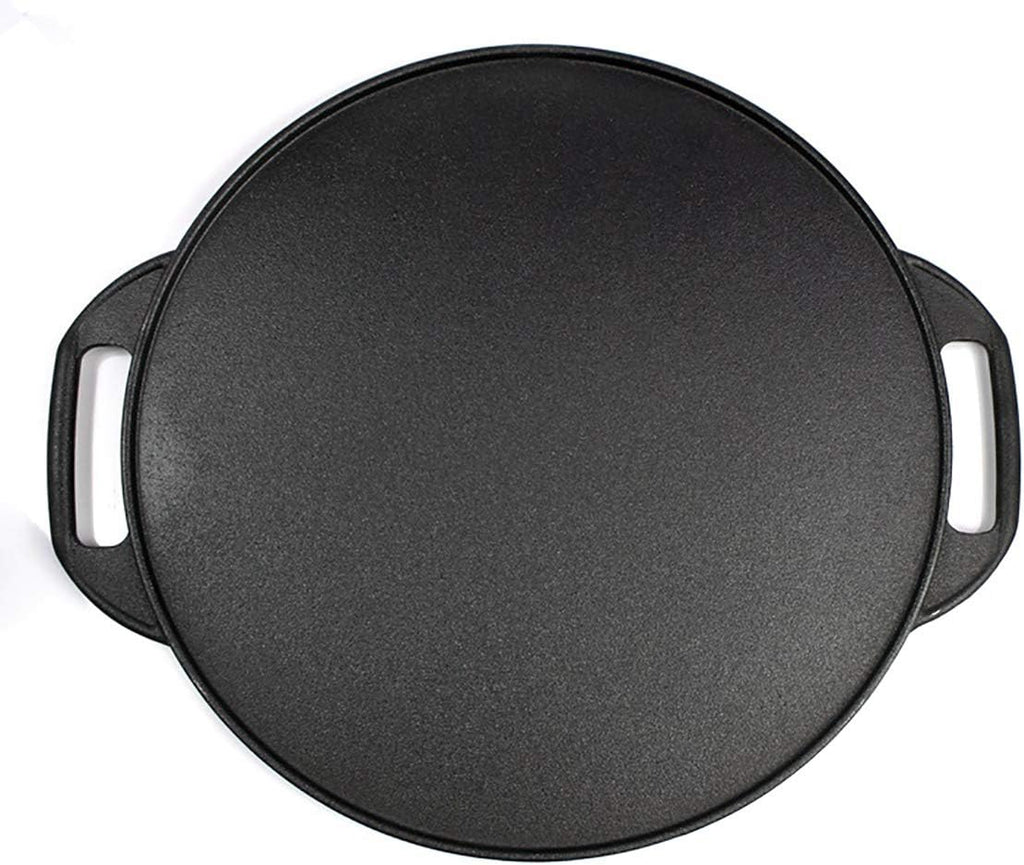 Cast Iron Double-Sided Baking Pan Grid Cast Iron Grill And Griddle Combo. Reversible 41CM Grill/Griddle Pan With Easy-Grip Handles