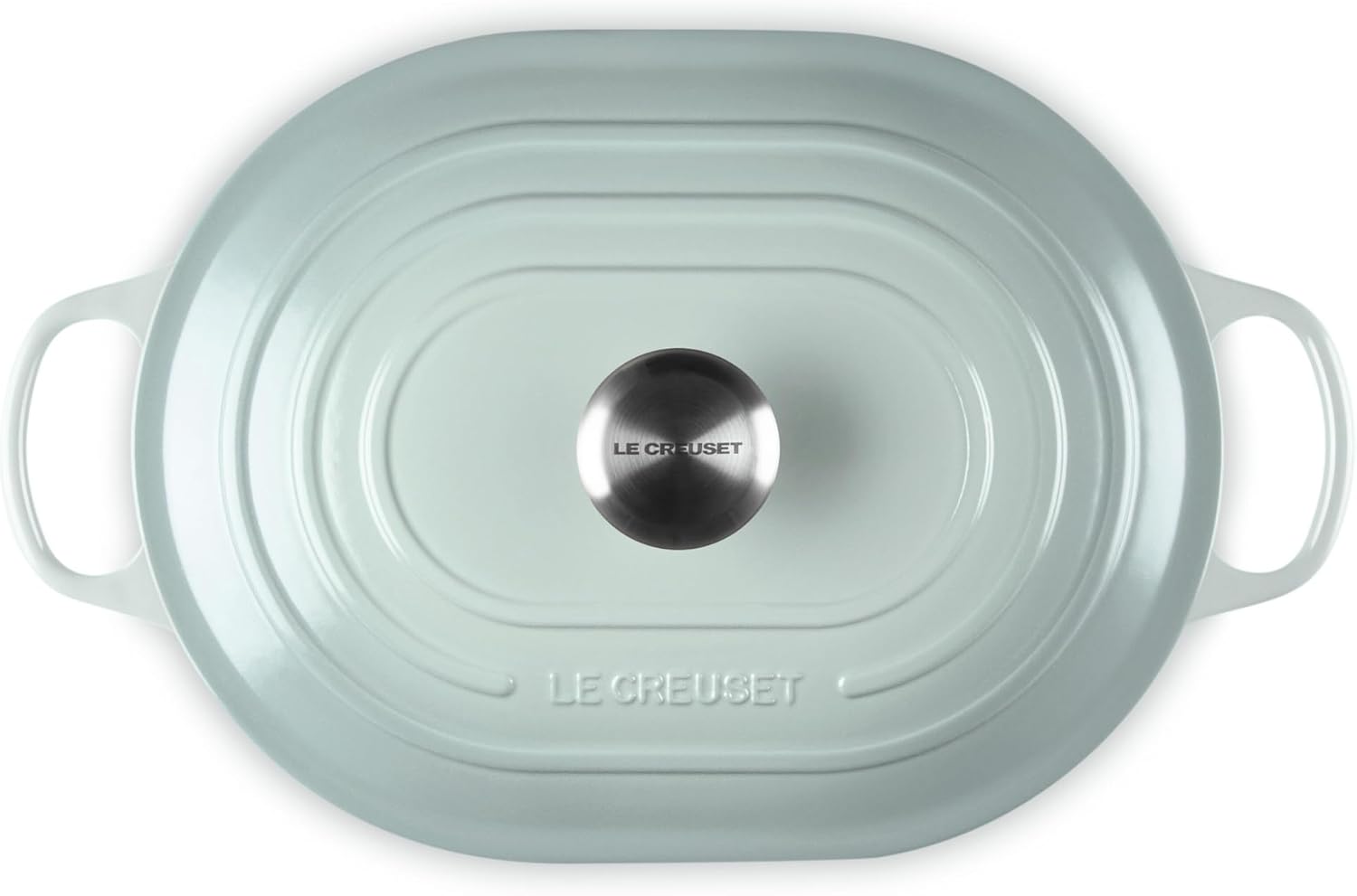 Le Creuset Enameled Cast Iron Signature Oval Casserole with Lid, 3.75 qt., Sea Salt