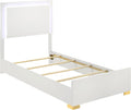 Coaster Home Furnishings Marceline Contemporary 5-Piece Bedroom Set Twin Size LED Panel Bed Frame 51-inch Headboard White 222931T-S5