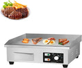 2500W 17' Commercial Electric Countertop Griddle Flat Top Grill Hot Plate BBQ, Stainless Steel Restaurant Grill for Kitchen, Adjustable Thermostatic Control