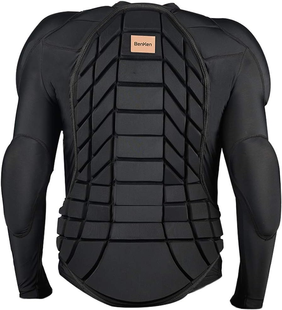 BenKen Men's Women's Professional Anti-Collision Sports Shirts, Protection of the Back, Motorcycle Protective Jacket for Skateboarding Skating Snowboarding Cycling