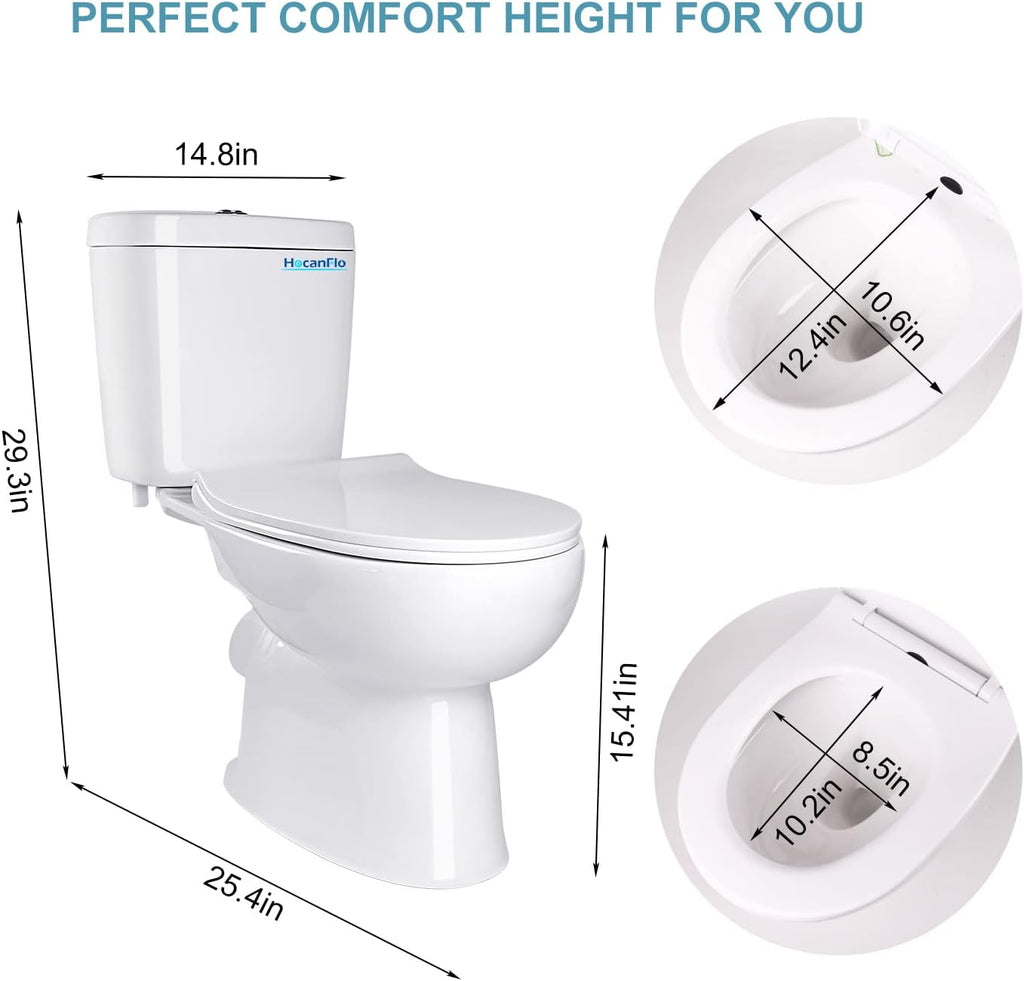 700watt Macerating Toilet,Dual Upflush Toilet For Basement,Two Piece Toilet with Round Toilet Bowl Toilet Seat,Macerator Pump with 4 Water Inlets for Bathroom, Sink, Toilet,Water Disposal