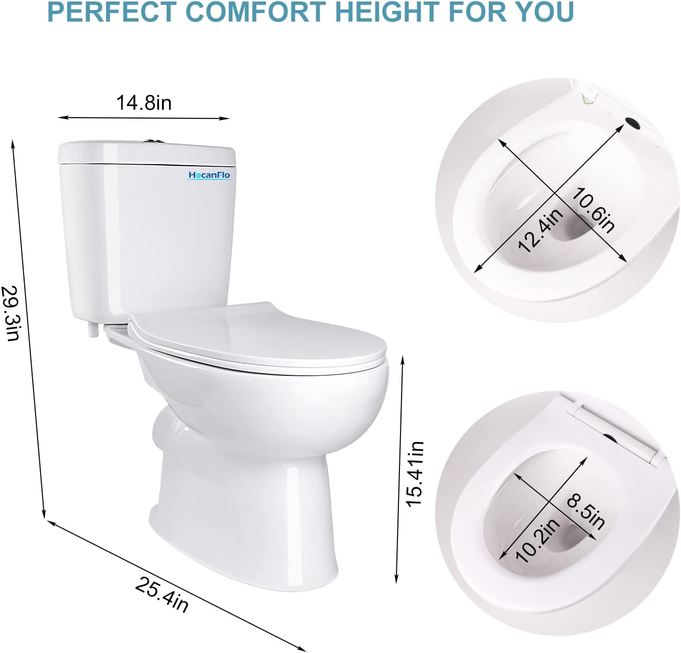 700watt Macerating Toilet,Dual Upflush Toilet For Basement,Two Piece Toilet with Round Toilet Bowl Toilet Seat,Macerator Pump with 4 Water Inlets for Bathroom, Sink, Toilet,Water Disposal