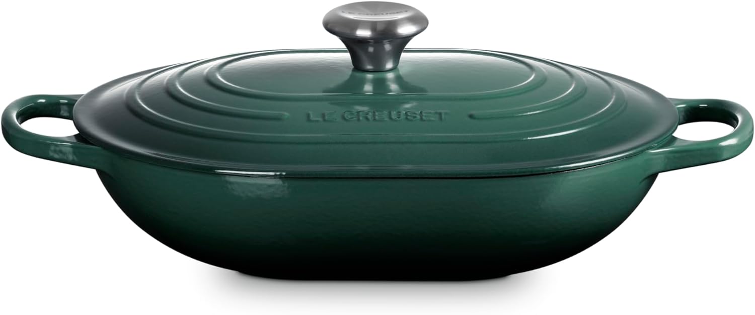 Le Creuset Enameled Cast Iron Signature Oval Casserole with Lid, 3.75 qt., Artichaut