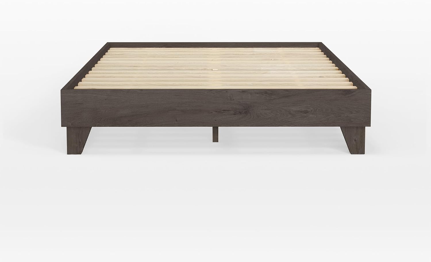 eLuxurySupply Wooden Platform Bed Frame California King Size, Black - Low Profile, No Box Spring Needed, Easy Assembly, Wooden Modern Minimalist Style