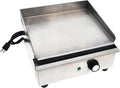 TECHTONGDA 13' Commercial Electric Griddle, Electric Countertop Flat Top Griddle 110V, Restaurant Teppanyaki, Stainless Steel Pancake Steak Grill with Adjustable Temperature 122°F-572°F for Barbecue