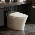 Smart Toilet with Bidet Built in,Bidet Toilet with Elongated Heated Seat,Foot Sensor,Auto Flush,Sprayer and Dryer,Remote Control,One Piece Tankless Toilets for Bathroom(ST619-WBTS)