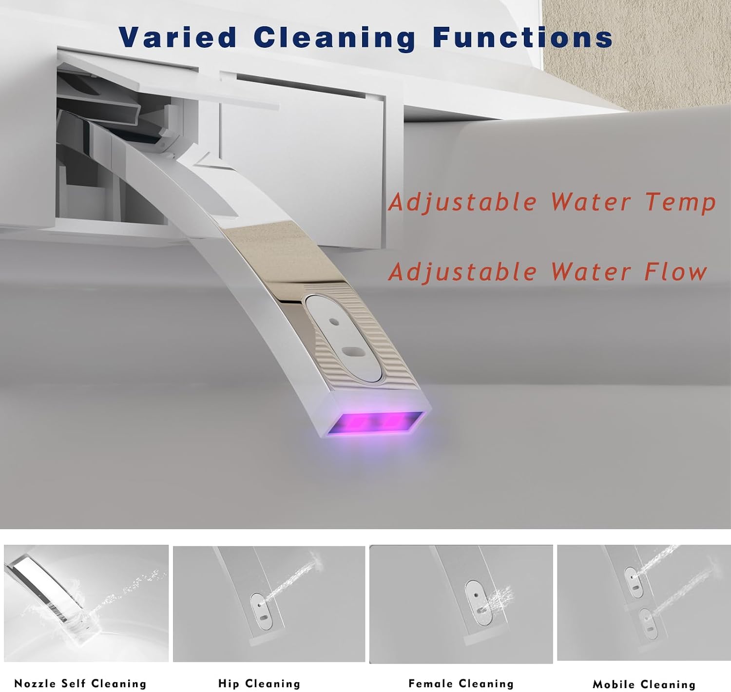 SouNor Smart Toilet With Bidet Warm Water Dryer Modern Tankless One Piece Automatic ADA Elongated Auto Inodoro Intelligent for Bathrooms Washlet Power Flush Gray