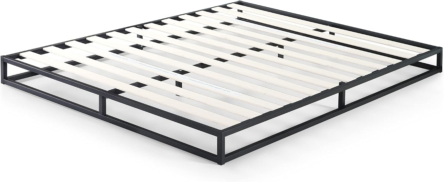 ZINUS Joseph 6 inch Metal Platform Bed Frame, Mattress Foundation, Wood Slat Support, No Box Spring Needed, Sturdy Steel Structure, Queen