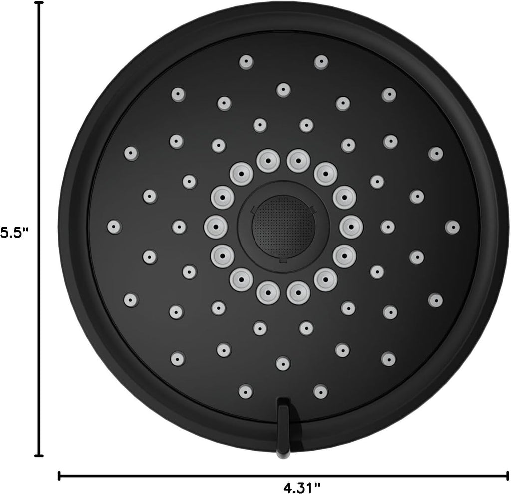 Kohler 22170-BL Purist® Three-function showerhead, 2.5 gpm, Matte Black