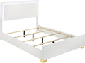 Coaster Home Furnishings Marceline Contemporary 5-Piece Bedroom Set Full Size LED Panel Bed Frame 51-inch Headboard White 222931F-S5