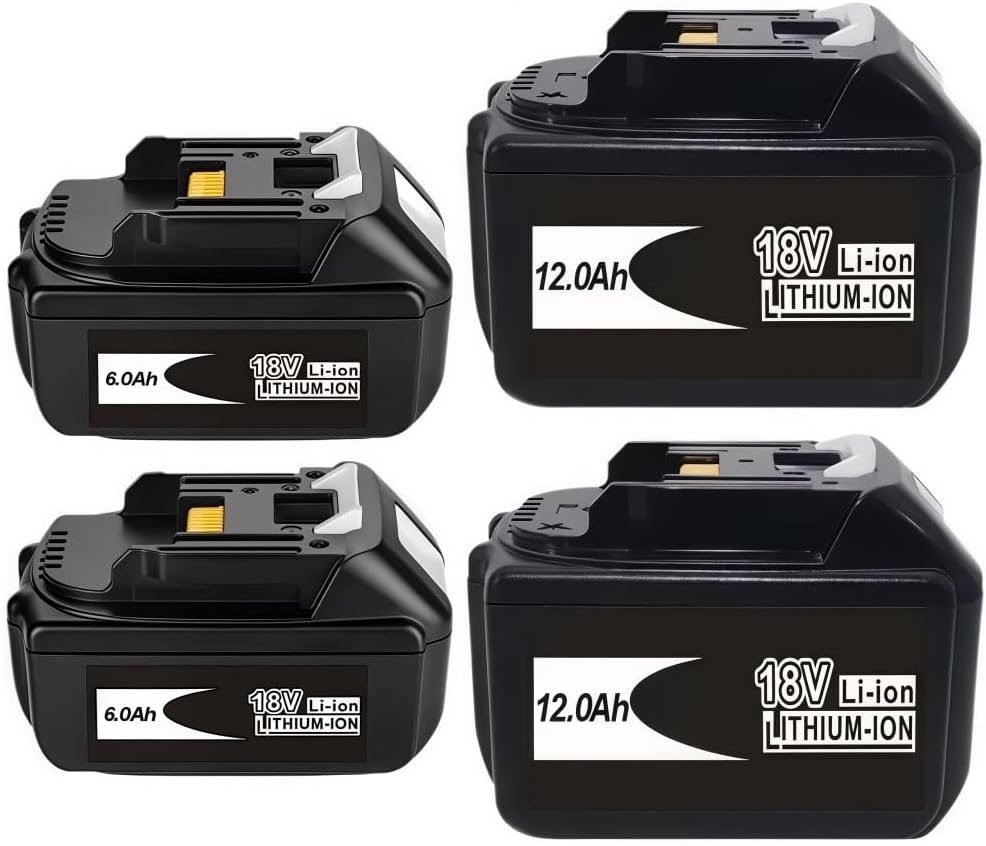18V Li-ion Battery Compatible with LXT BL1860B BL1850B Replacement for BL1830B BL1840B LXT400 Cordless Circular Saw Angle Grinder & Blower High Capacity(6.0Ah x2 12.0Ah x2)