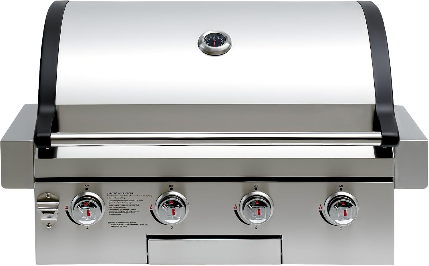 Flintex 30-inch Built-in BBQ Gas Grill (NG/LPG Convertible), 4-Burner Outdoor Kitchen Gas/Propane Grill with Griddle Combo, Stainless Steel Built-in Outdoor BBQ Grill for Outdoor Kitchen