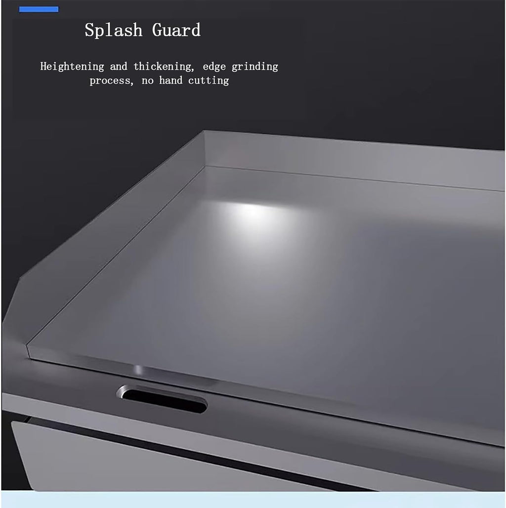 29' Electric Grill Commercial Countertop Griddle Flat Top Grill Hot Plate Dual Temperature Control Non-Stick Stainless Steel Teppanyaki Grill for BBQ Restaurant Kitchen
