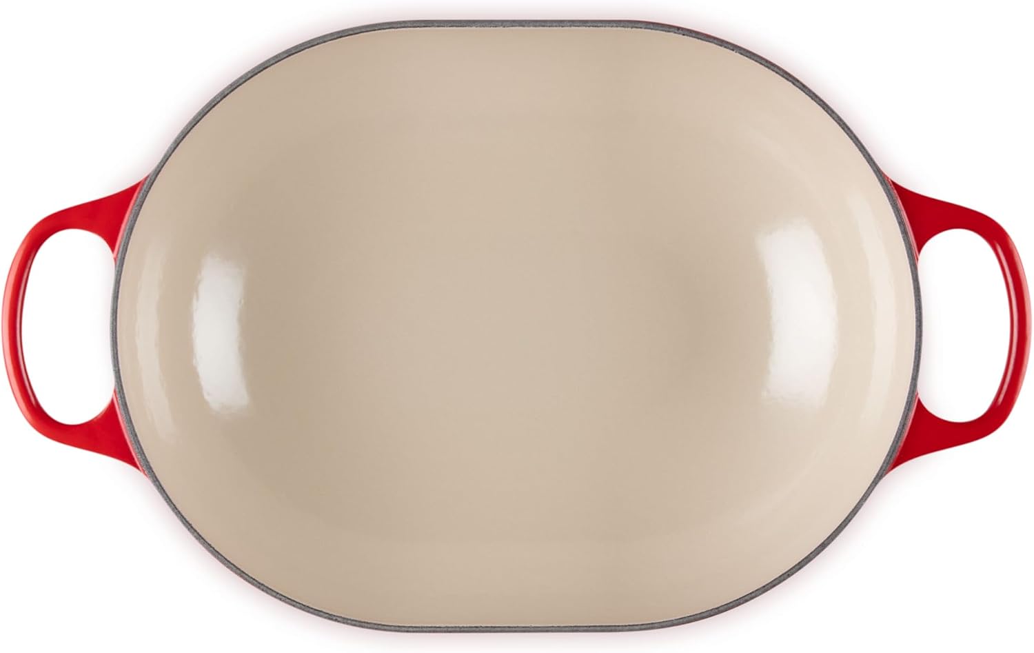 Le Creuset Enameled Cast Iron Signature Oval Casserole with Lid, 3.75 Quart, Cerise
