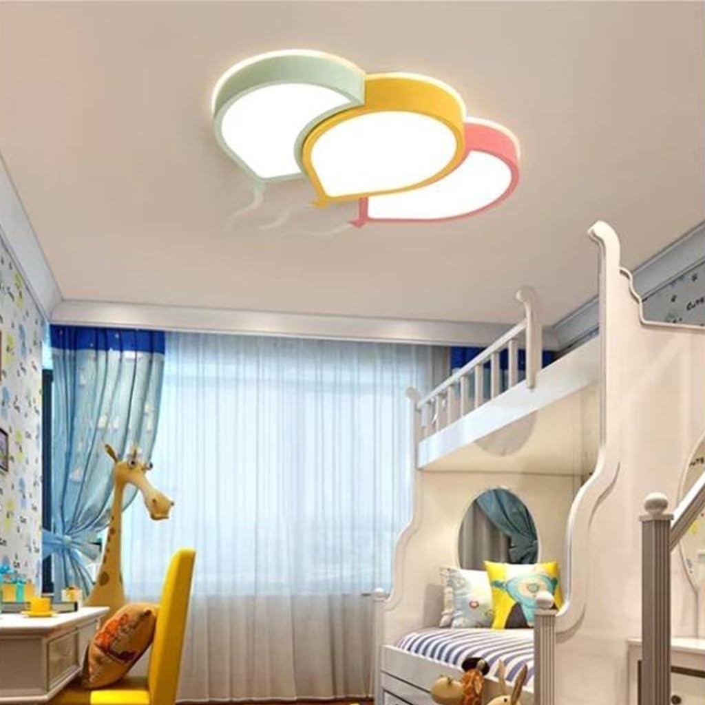 LED Ceiling Lights Dimmable with Remote Control, Modern Minimalist Bedroom, Colorful Balloon Design Cartoon, Lighting Chandelier