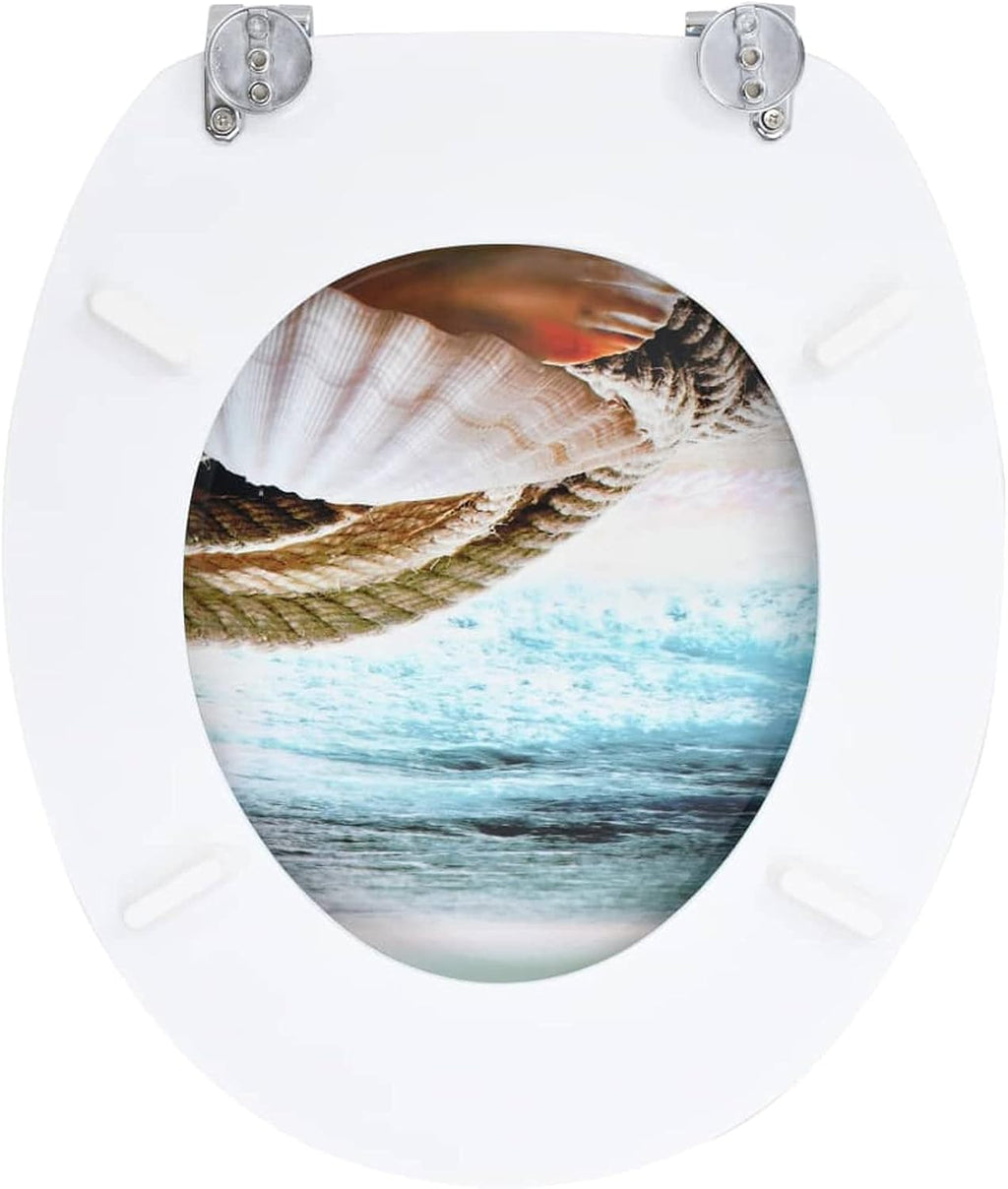WC Toilet Seats 2 pcs with Lids MDF Design Toilet & Bidet Seats