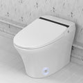 Vanity Art Smart Toilet with Bidet, 1-Piece Toilet with Heated Seat, 1.28 GPF Elongated toilet in White w/Auto Flush, Seating Sensor, Foot Induction Flush VAST68A1