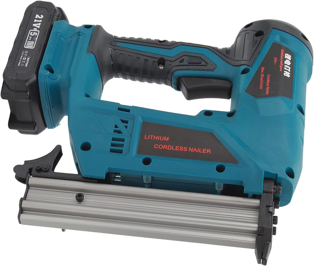 Brad Nailer Kit Lithium Cordless Electric Nail Gun Woodworking Tools Battery
