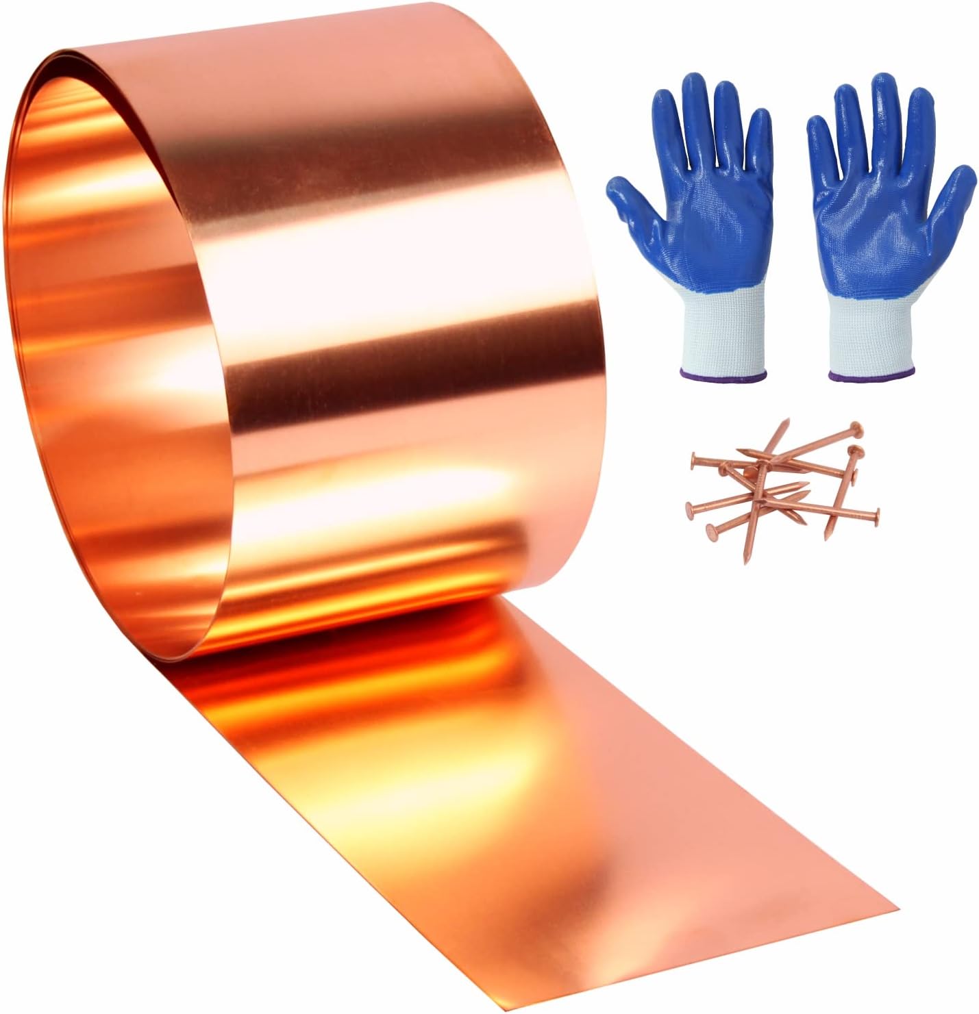 Copper Flashing 99.95% Pure - 20 Gauge 0.8mm Thick Copper Strip - Solid Copper Roll in Various Widths & Length – ASTM B152M Copper Sheet - Contractors & DIY Projects (20 Ga, 6' Width x 20 FT)