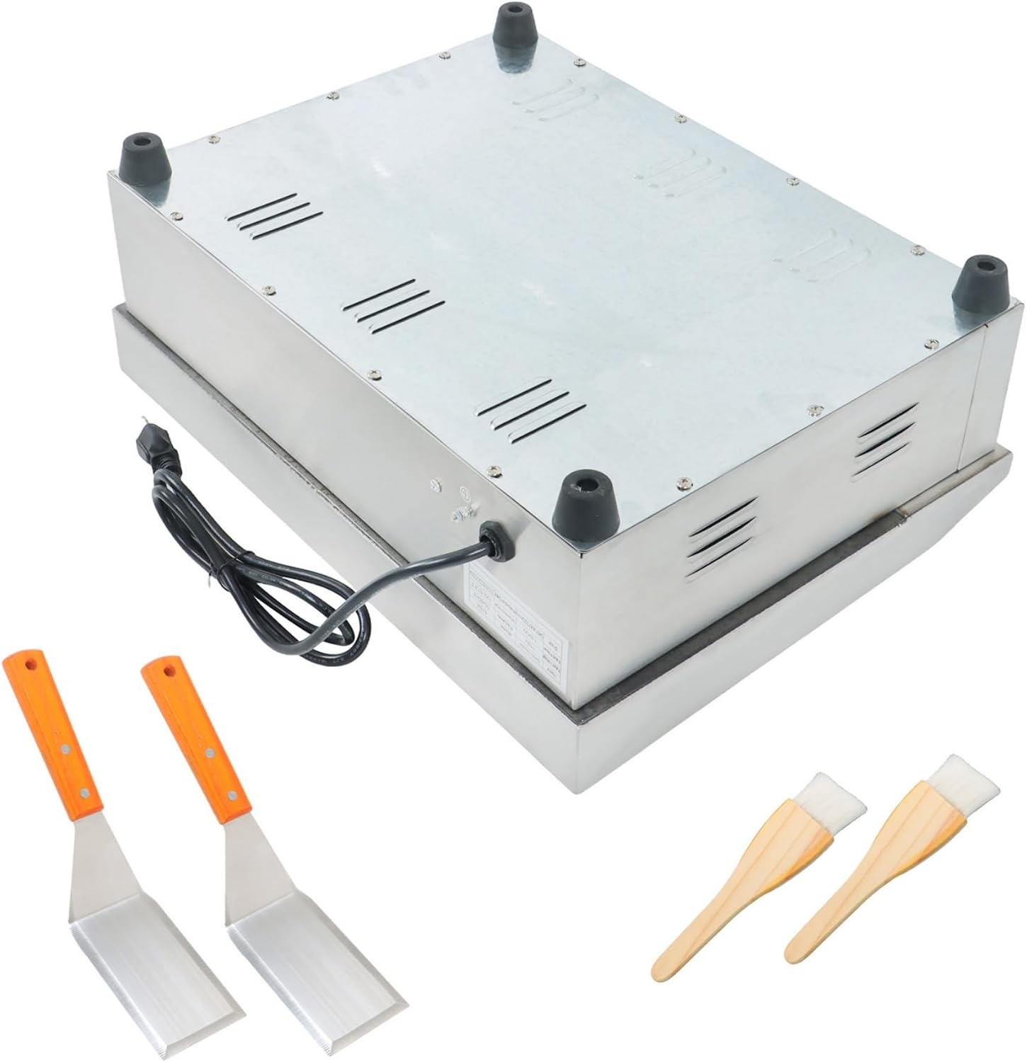 kimllier Commercial Electric Griddle 1600W Countertop Flat Top Grill 22 Inch for Restaurants, Shops and Snack Shops