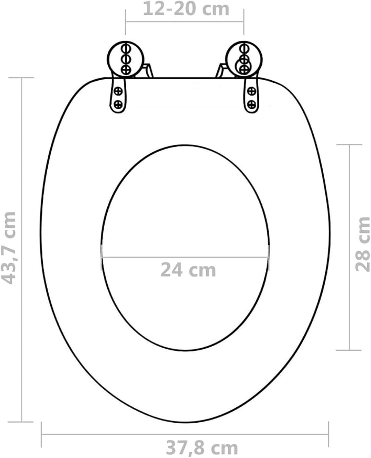 Toilet Seats with Lids 2 pcs MDF New York Toilet & Bidet Seats