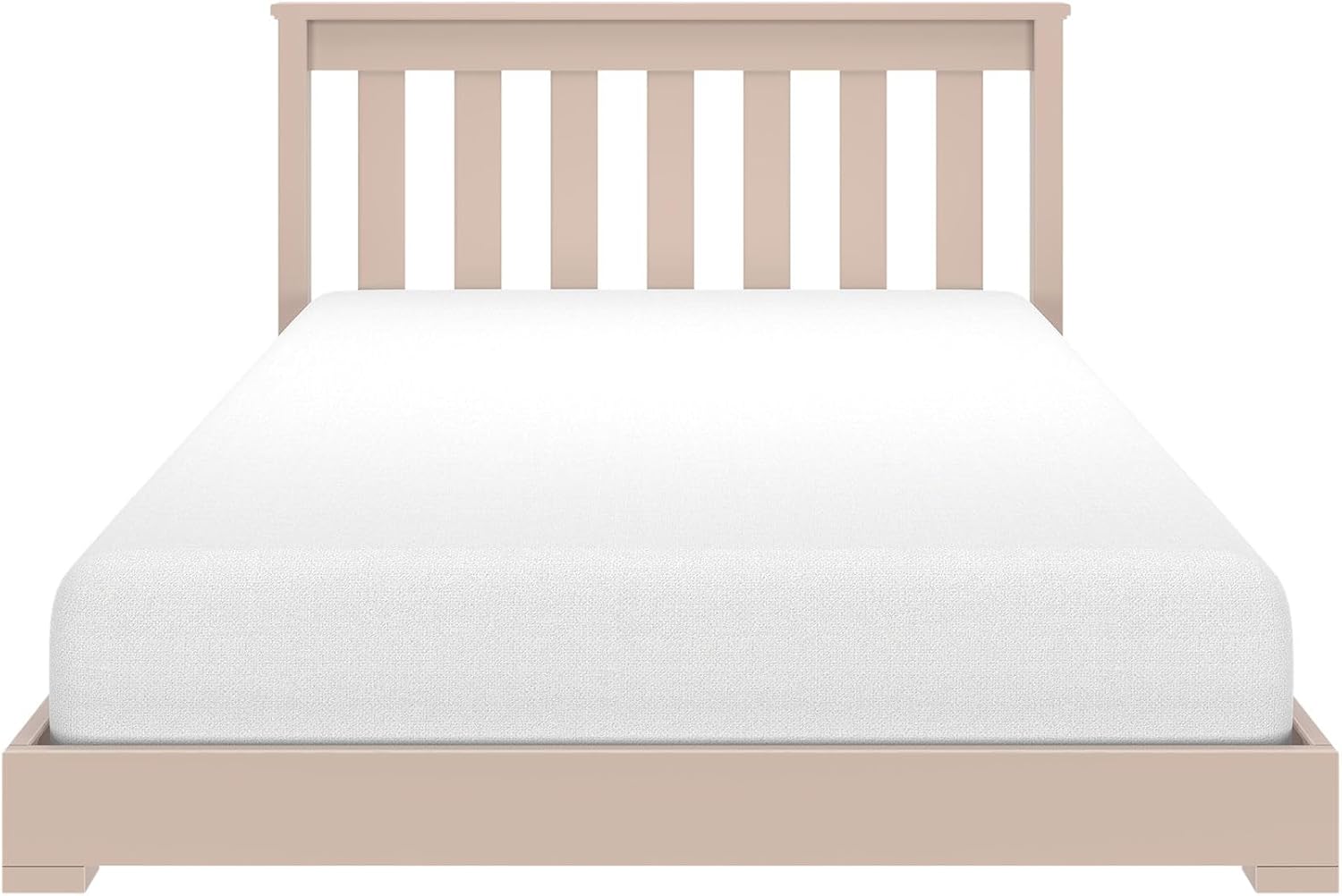 Max & Lily Classic Twin Floor Bed, 79.75 Inches, Solid Wood Low Bed Frame for Kids, Modern Floor Bed for Bedroom, Blossom