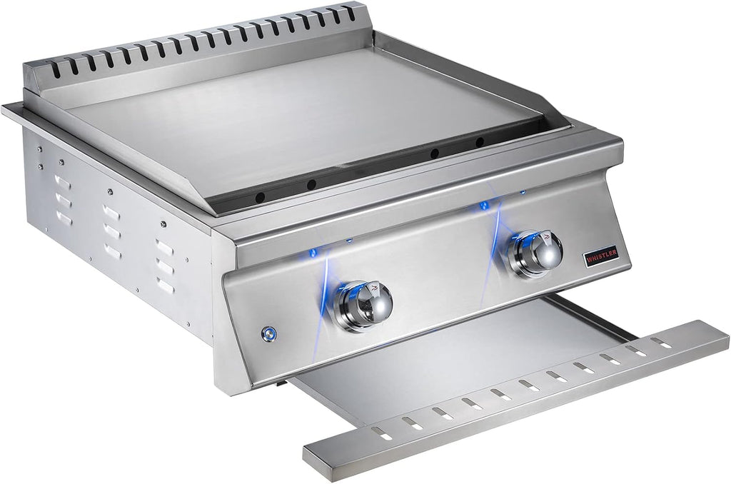 Whistler Built-in Propane Gas Griddle 28' Flat Top Griddle with Flame Thrower Ignition, Heavy Duty 304ss Cooking Plate, Fully Welded Fire Box