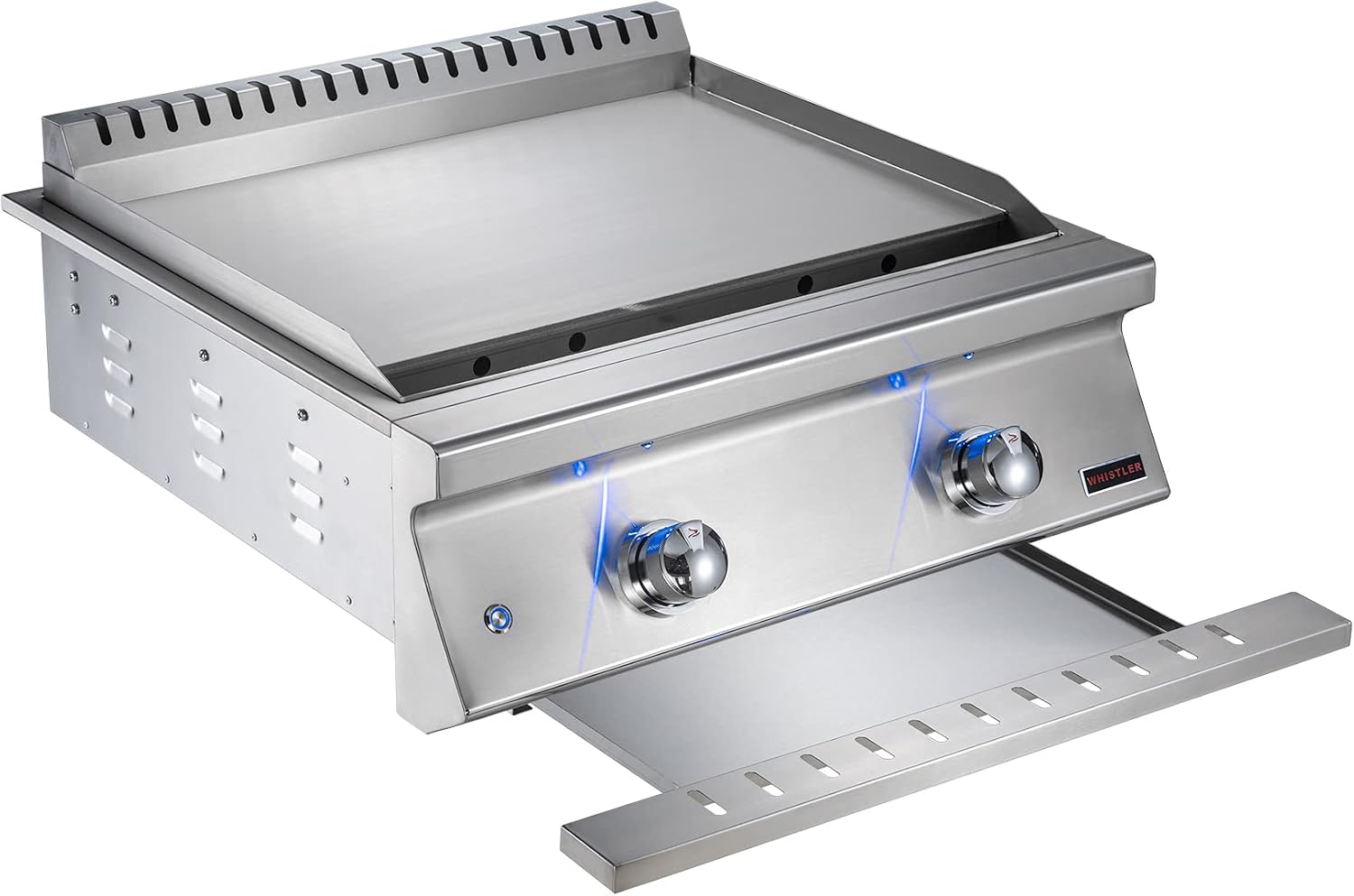 Whistler Built-in Propane Gas Griddle 28' Flat Top Griddle with Flame Thrower Ignition, Heavy Duty 304ss Cooking Plate, Fully Welded Fire Box