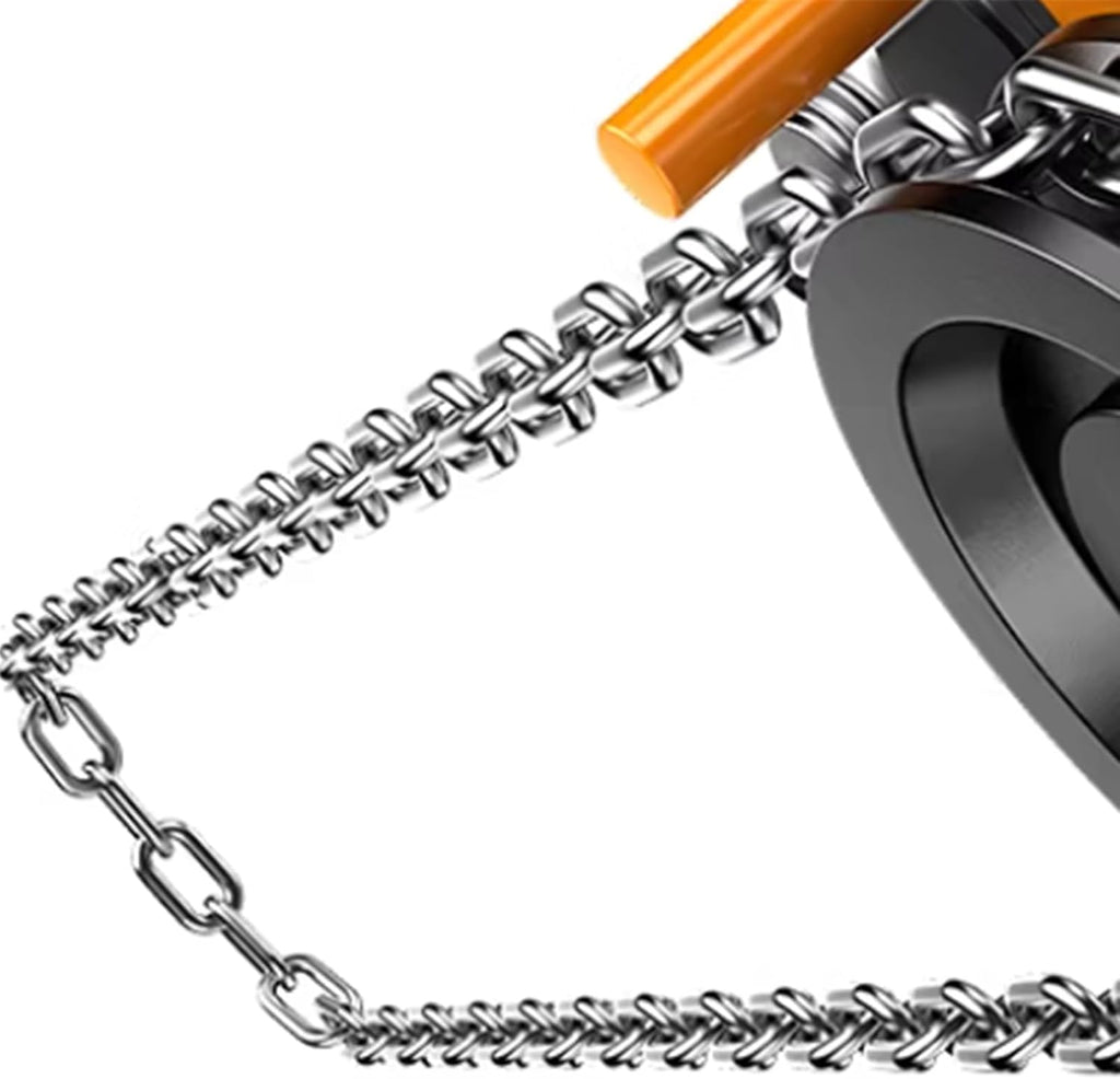 1/2-Ton Chain-driven Manual Dolly, 1100-pound Capacity Steel Push Beam Dolly, Adjustable Flange Width 2-3.9 Inches, for Garages, Warehouses, Construction Sites(3m/9.8ft)