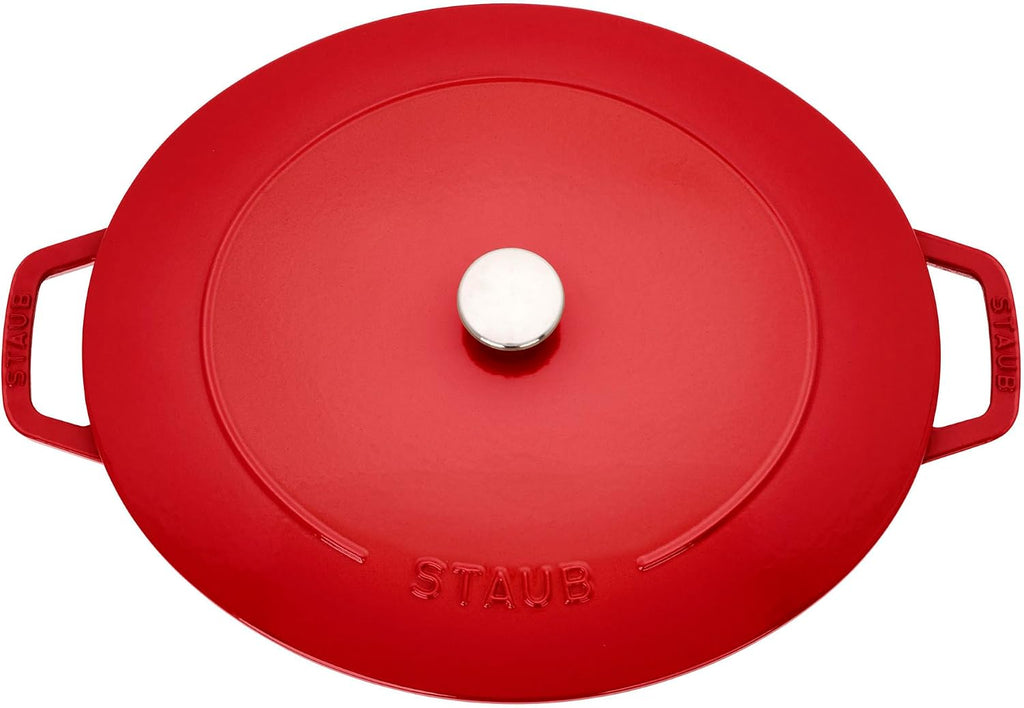 Staub Cast Iron 6.25-qt Shallow Oval Dutch Oven - Cherry