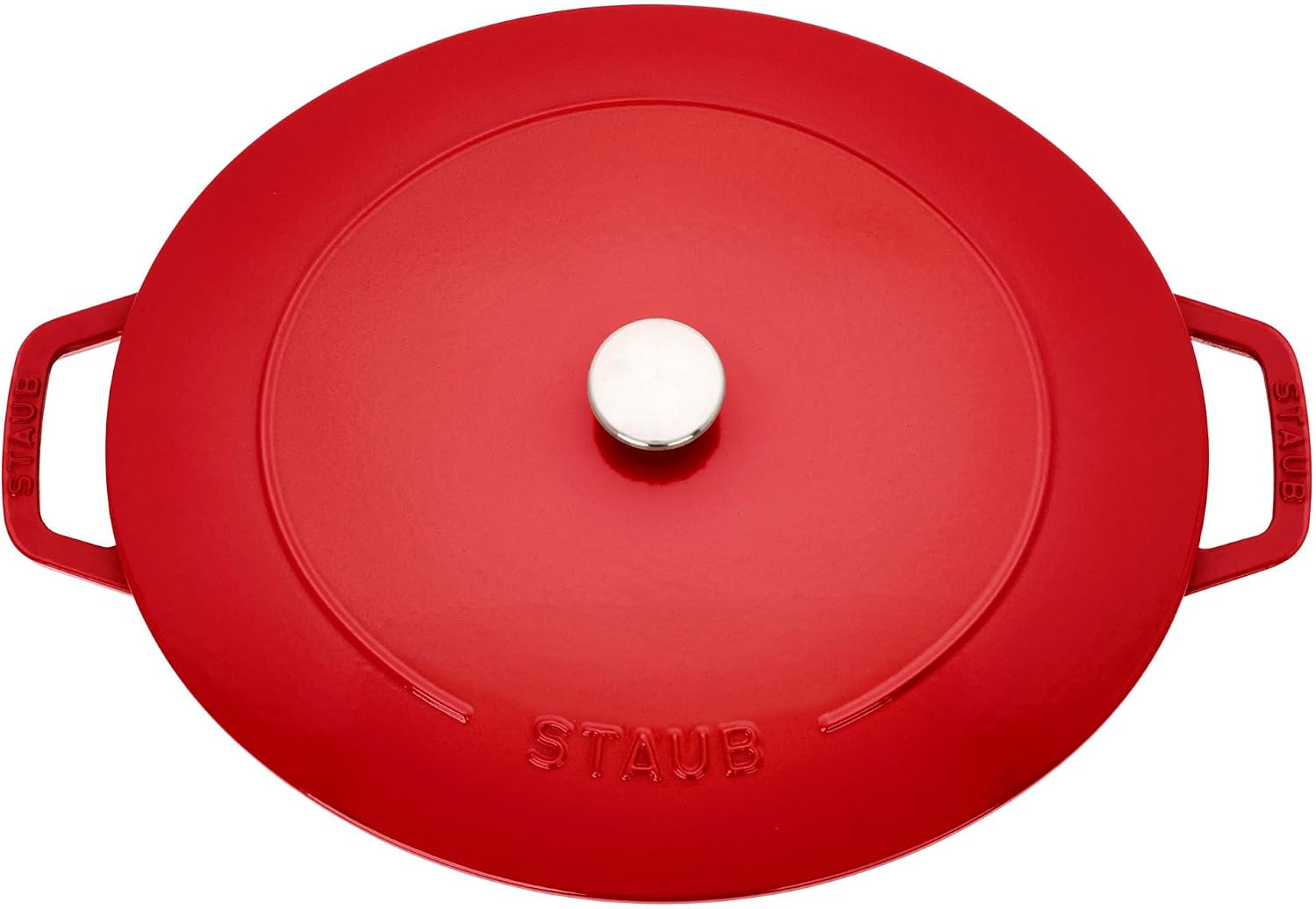 Staub Cast Iron 6.25-qt Shallow Oval Dutch Oven - Cherry