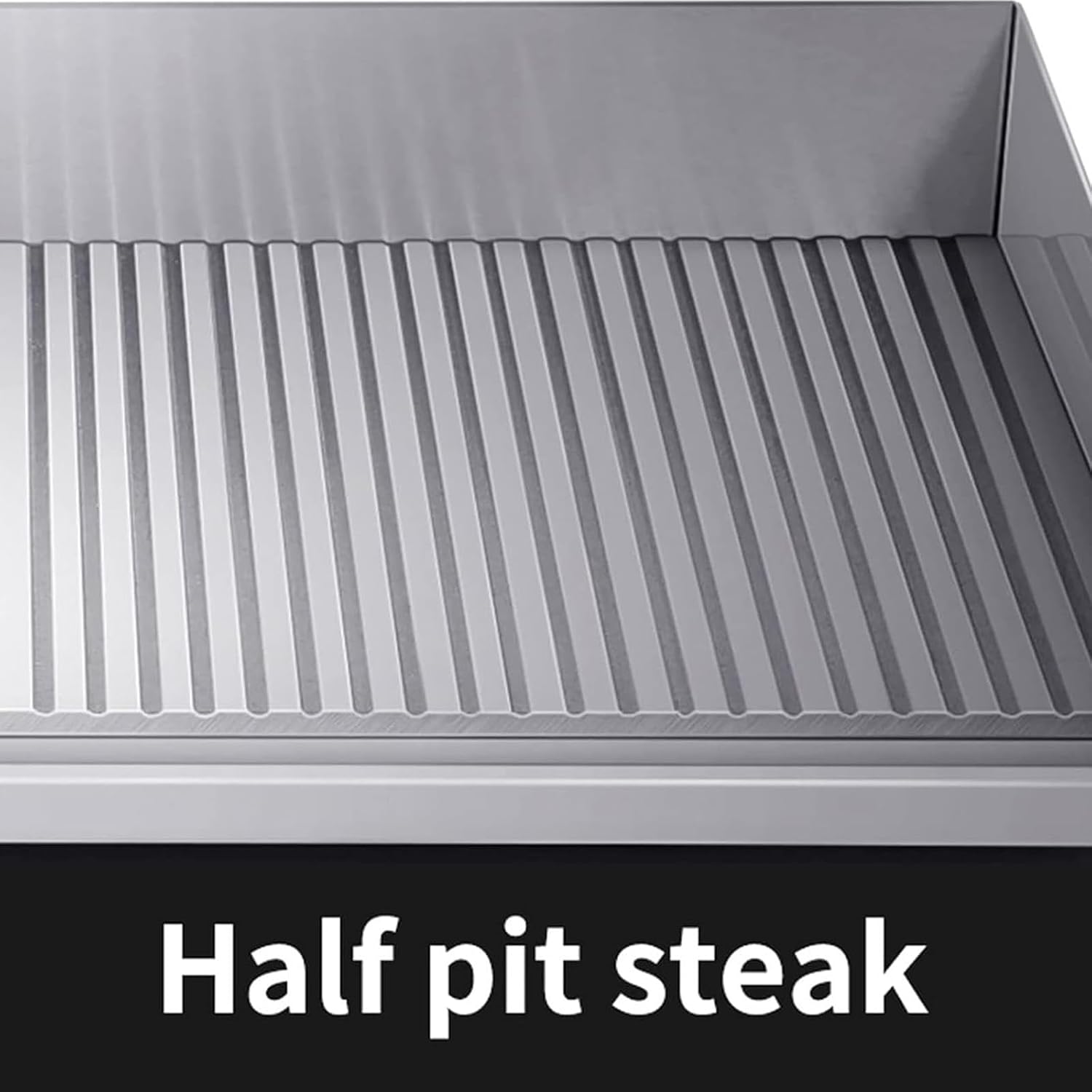 28.7' Commercial Electric Griddle, Electric Countertop Flat Top Griddle 220V 4400W Half Grooved/Flat
