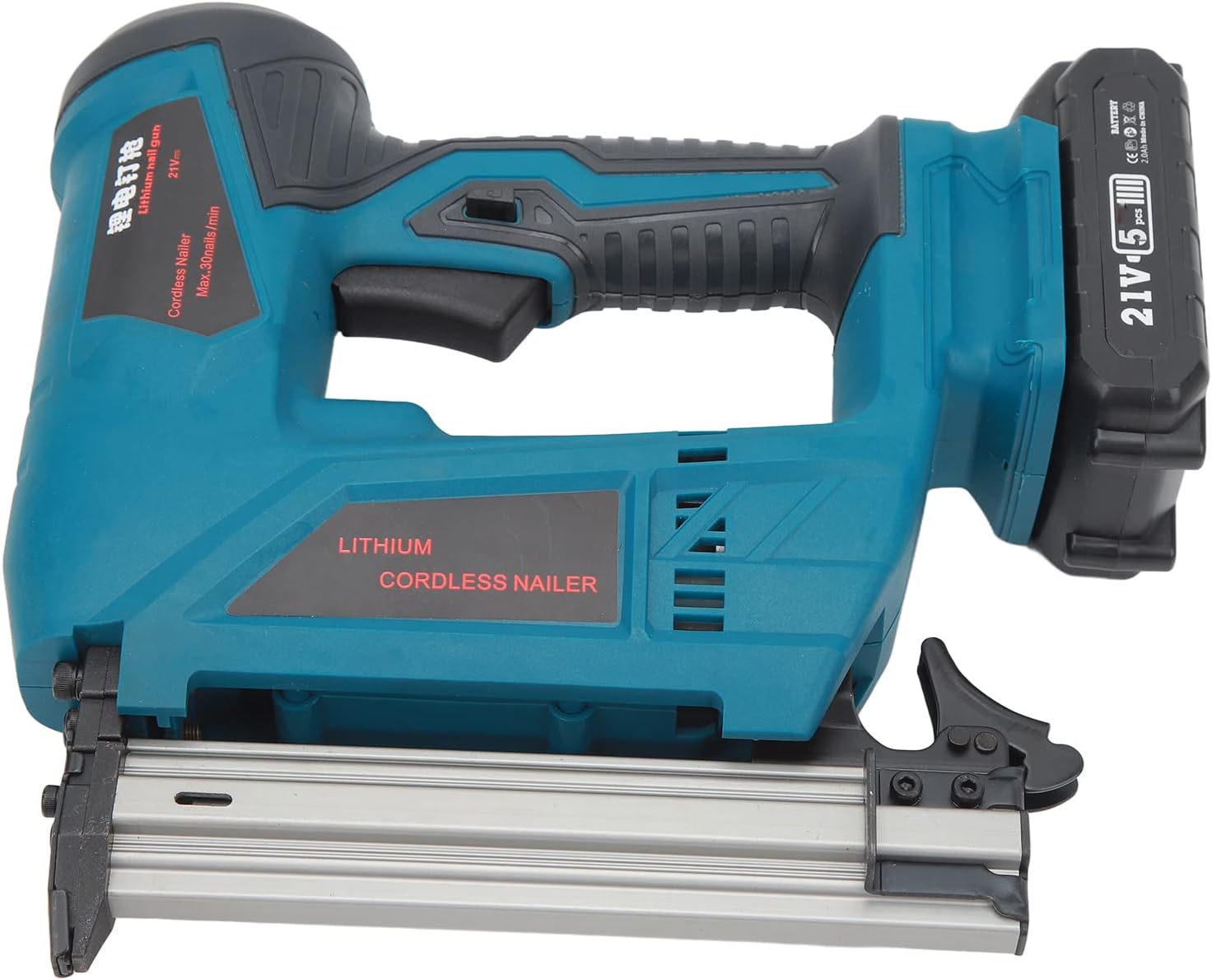 Brad Nailer Kit Lithium Cordless Electric Nail Gun Woodworking Tools Battery