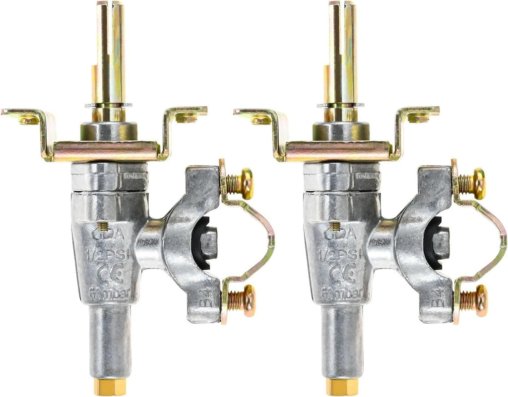 2pcs Griddle Burner Valve Fit For 36 Inch Gas Cooking Station 4 Flat Top Grill Propane 1554 1565