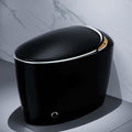 Black Smart Toilet with Bidet Built In, Luxury Elongated Electric Toilet with Heated Seat&Foot Sensor, 1.28 GPF Dual Flush, Auto Open/Close Seat, Warm Water&Dryer, Multiple Washing Modes (Black)