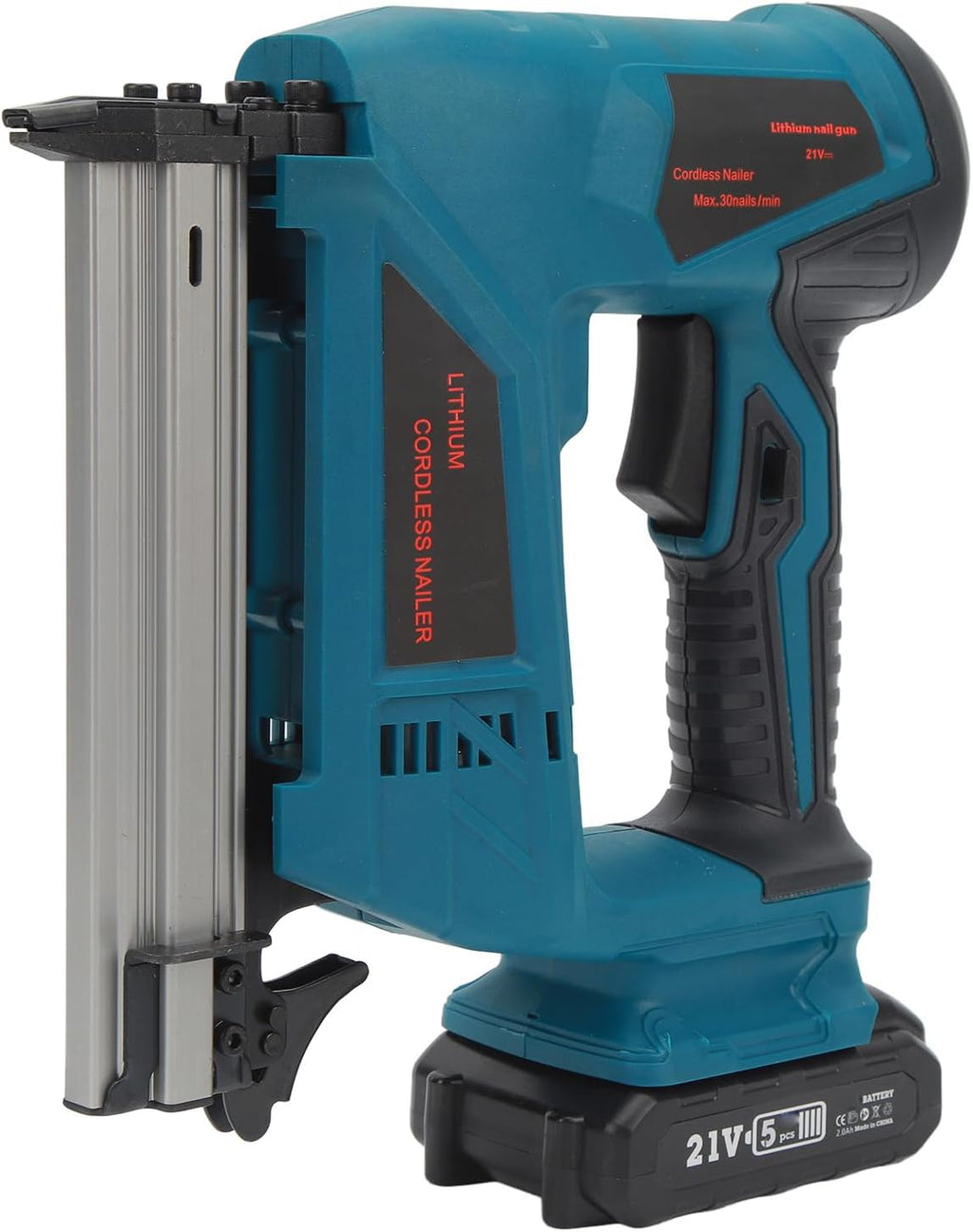 Lithium Batterypowered Nailer, Reduces Batterypowered Brad Nailer for Woodworking (US Plug 100‑220V)