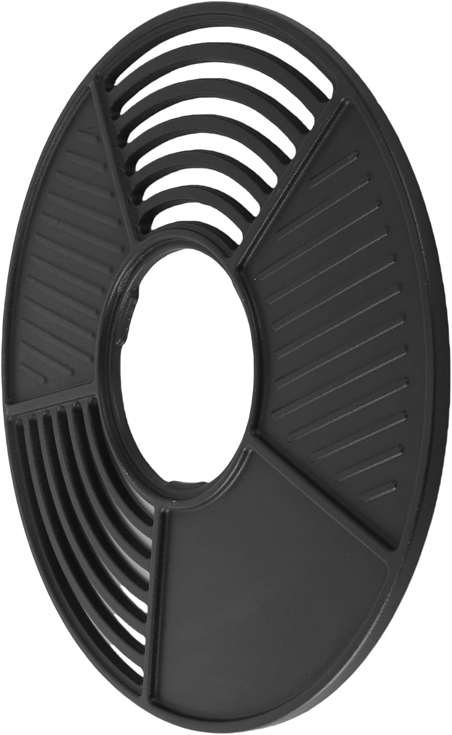 42cm Cast Iron Round Grill Grate, Cooking Grates Griddle Combo Non Stick Charcoal Grill BBQ Pan Plate Replacement for Outdoor Camping Picnics