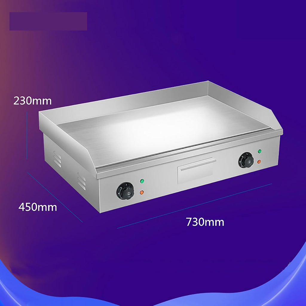 4400W 28' Commercial Electric Countertop Griddle Flat Top Grill Hot Plate, Adjustable Thermostatic Control 122-572°F